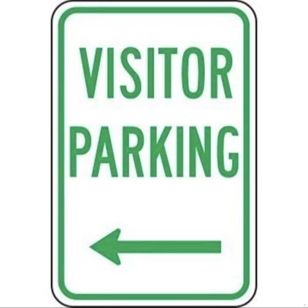 Accuform TRAFFIC SIGN VISITOR PARKING LEFT FRP262RA FRP262RA - main